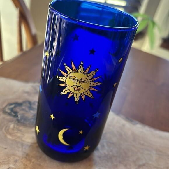 Vintage Libbey Cobalt Blue Celestial Tumbler - Picture 3 of 7